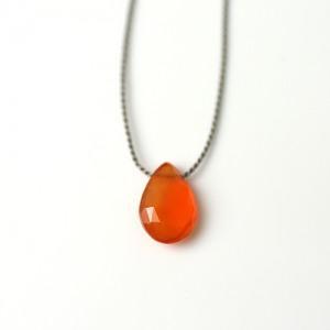 天然石シルクコードネックレス