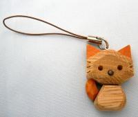 木猫（こねこ）のストラップ
