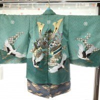 3歳羽織袴　グリーン