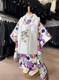 2歳（数え3歳）被布　白×青