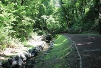 散策路とせせらぎ水路