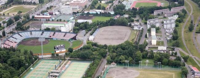 空から見た花咲スポーツ公園