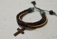 四つ編み革紐　ブレスレット作り【受付中止中】