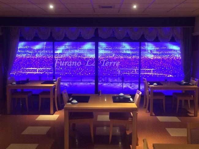 レストラン(宿泊者専用)から見えるイルミネーション