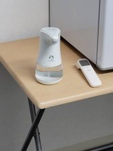 消毒と検温