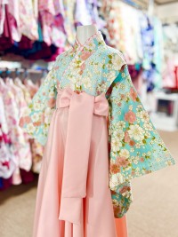 着物ドレス&袴風スカート
ミント×さくらピンク