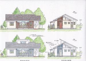 小さな住まいの外観プラン