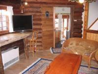 丸太コテージ内観